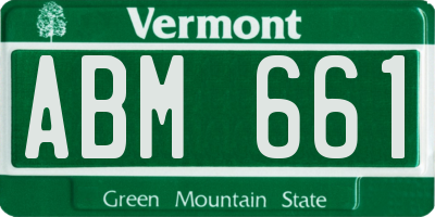 VT license plate ABM661