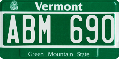 VT license plate ABM690