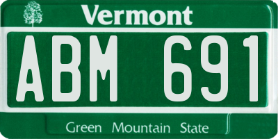 VT license plate ABM691