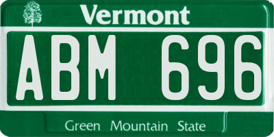 VT license plate ABM696