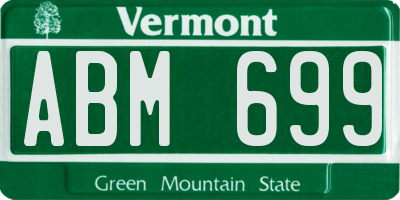 VT license plate ABM699