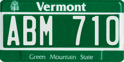 VT license plate ABM710