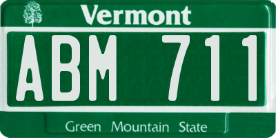 VT license plate ABM711