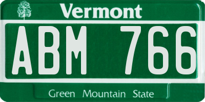 VT license plate ABM766