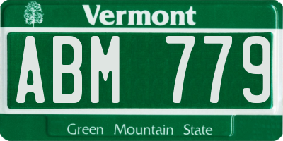 VT license plate ABM779