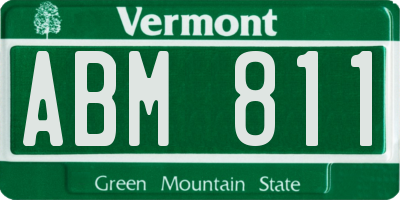 VT license plate ABM811