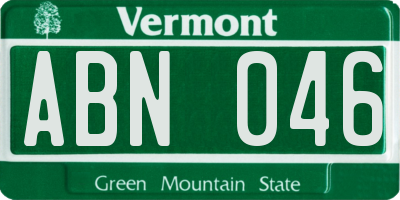 VT license plate ABN046