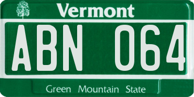 VT license plate ABN064