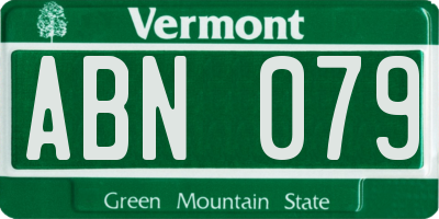 VT license plate ABN079