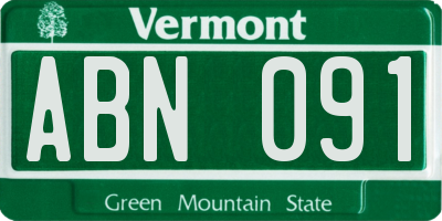 VT license plate ABN091