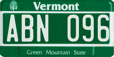 VT license plate ABN096