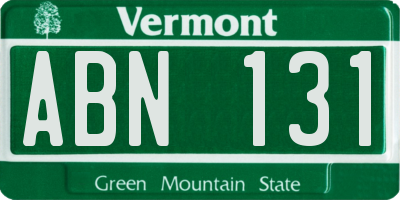 VT license plate ABN131