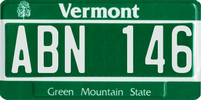 VT license plate ABN146