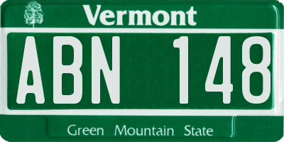 VT license plate ABN148