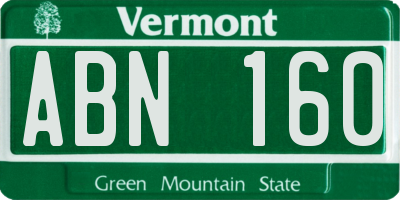 VT license plate ABN160