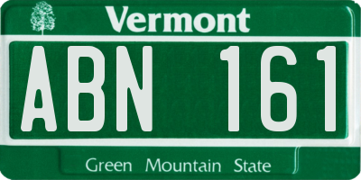 VT license plate ABN161