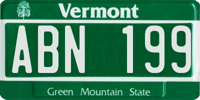 VT license plate ABN199