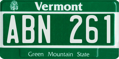 VT license plate ABN261