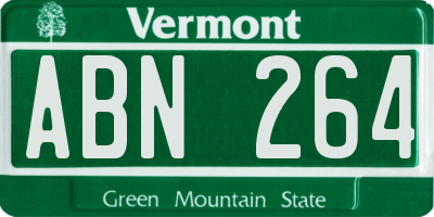 VT license plate ABN264