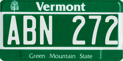 VT license plate ABN272