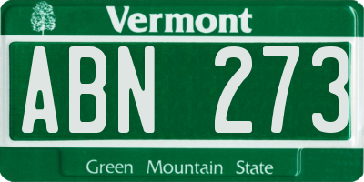 VT license plate ABN273