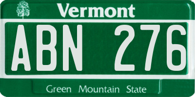 VT license plate ABN276