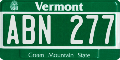 VT license plate ABN277