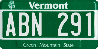 VT license plate ABN291