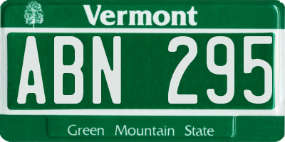 VT license plate ABN295