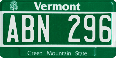 VT license plate ABN296