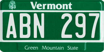 VT license plate ABN297