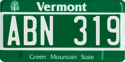 VT license plate ABN319