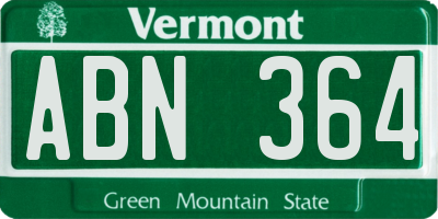 VT license plate ABN364