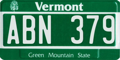 VT license plate ABN379