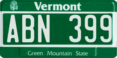 VT license plate ABN399