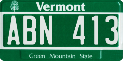 VT license plate ABN413