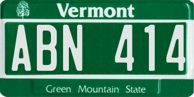 VT license plate ABN414