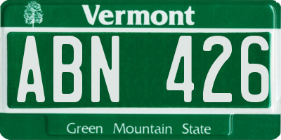 VT license plate ABN426