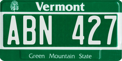 VT license plate ABN427