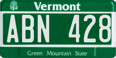 VT license plate ABN428