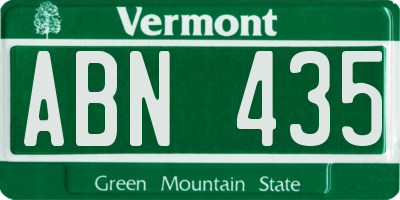 VT license plate ABN435