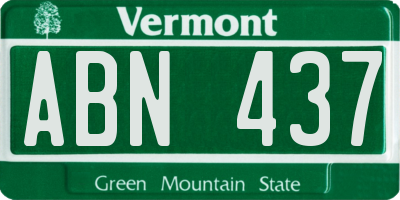 VT license plate ABN437