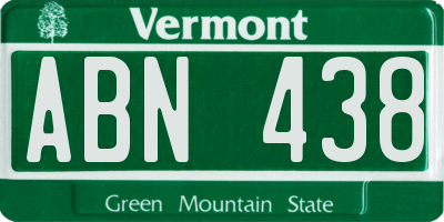 VT license plate ABN438