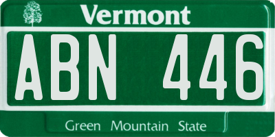 VT license plate ABN446