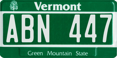 VT license plate ABN447