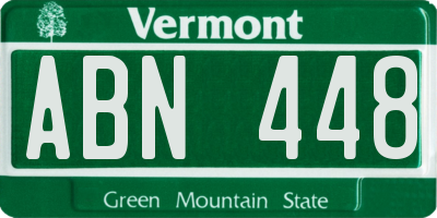 VT license plate ABN448