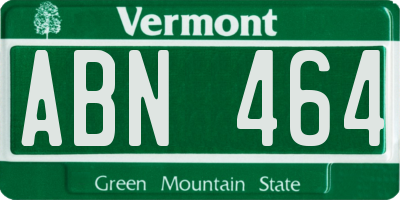 VT license plate ABN464