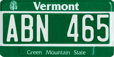 VT license plate ABN465