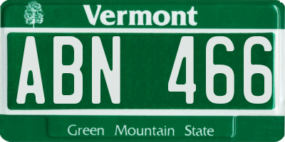 VT license plate ABN466