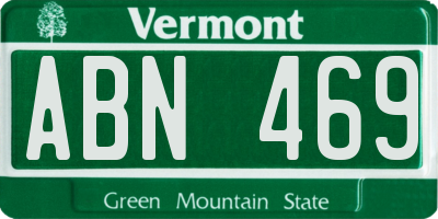 VT license plate ABN469